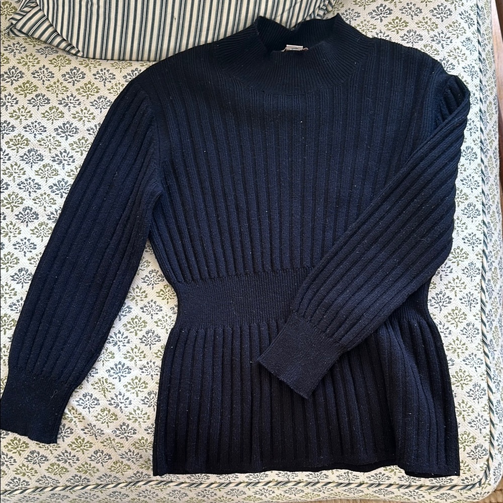 Brock Collection Black Ribbed Sweater